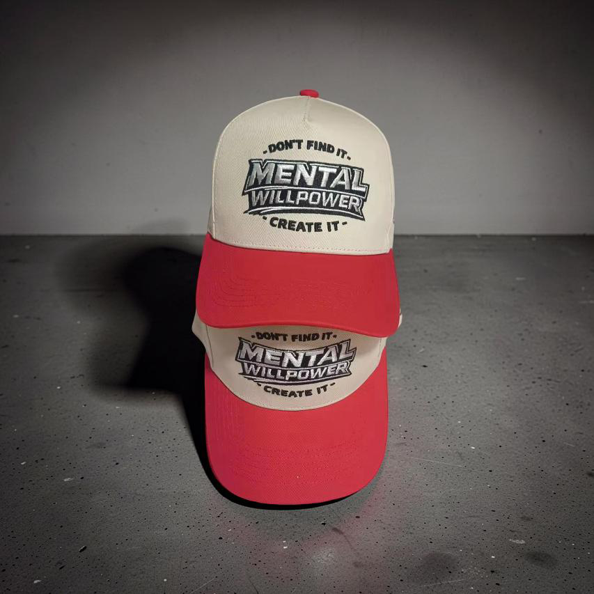 Red Mental Will Power Hat